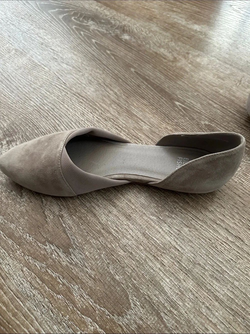 Eileen Fisher Taupe Suede D'Orsay Flats